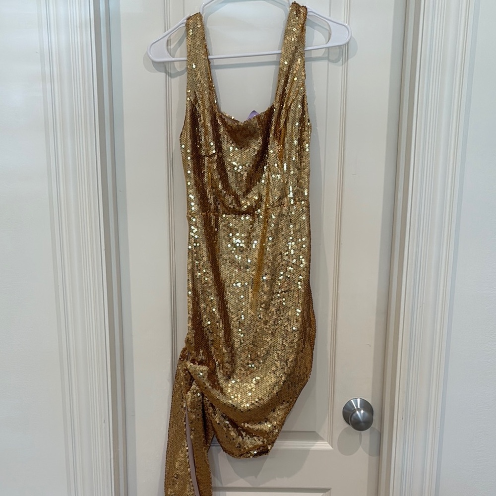Gold Sequin Dress